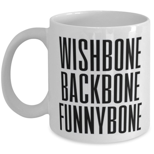 Important Human Bones Mug Wishbone Backbone Funnybone Classic Coffee Tea Cup