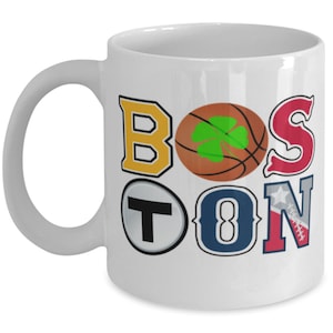 Boston Sports Fan White Ceramic Coffee Mug Wicked Pissa Bawston Mass Pride Present Idea For Him Her