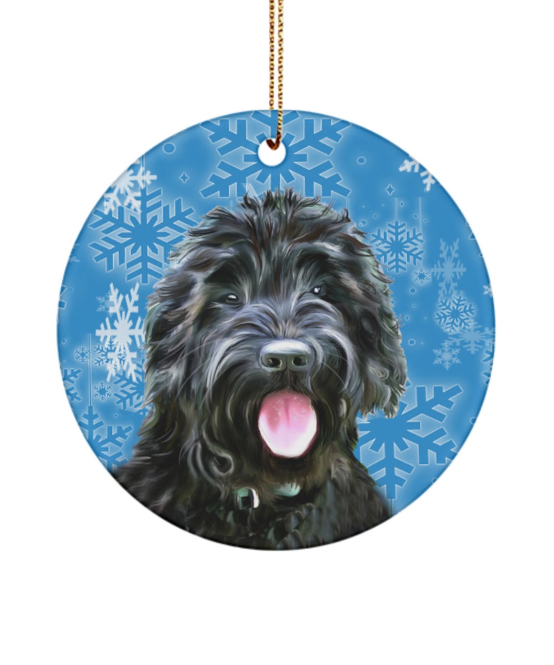 Black Goldendoodle Dog Ornament for the Christmas Tree This 3 - Etsy