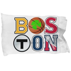 Boston Sports Fan Nighttime Pillowcase Wicked Pissa Bawston Mass Pride Present Idea For Him Her