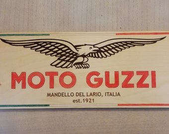 Handmade MOTO GUZZI sign wall hanging