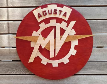 MV AGUSTA wooden handmade wall sign