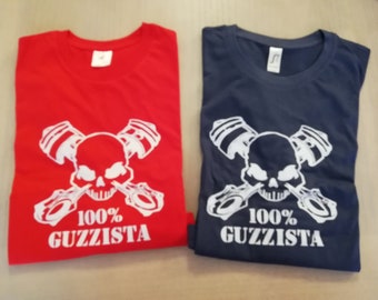 White design 100% GUZZISTA T-SHIRT