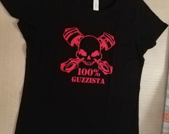 WOMEN's 100% GUZZISTA t-shirt, gift for her