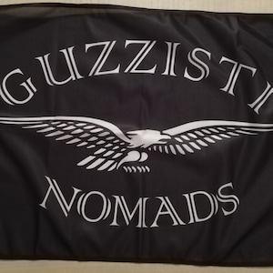 FLAGGE GUZZISTI NOMADEN, Moto Guzzi, Geschenk für Sie, für Ihn