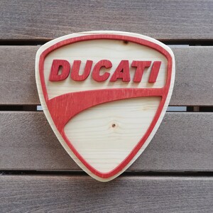DUCATI motorcycle wooden sign, fully handcrafted, hand cut. Perfect gift and ornament, gift for him, gift for her, wall art