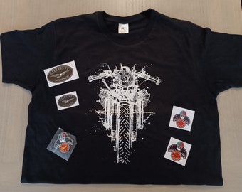 Moto Guzzi MOTORCYCLE V-twin t-shirt plus Keyring!