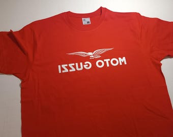 Moto Guzzi mirror writing t-shirt