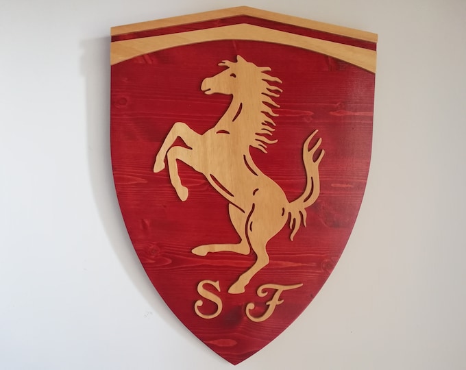 Featured listing image: BIG Ferrari logo wall art