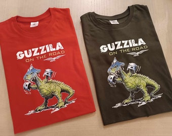 GUZZILA on the road GUZZISTI NOMADS t-shirt