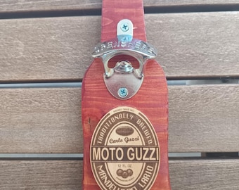 DUCATI RED motorcycle woodyfact handmade wooden beer bottle opener