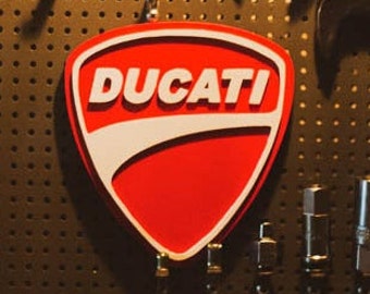 DUCATI motorcycle small wooden wall sign