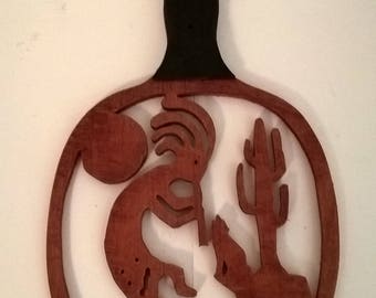 ONE OF A KIND Kokopelli handcrafted wall ornament