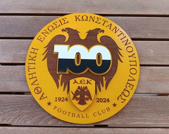 100 years 1924-2024 AEK F.C. wall sign