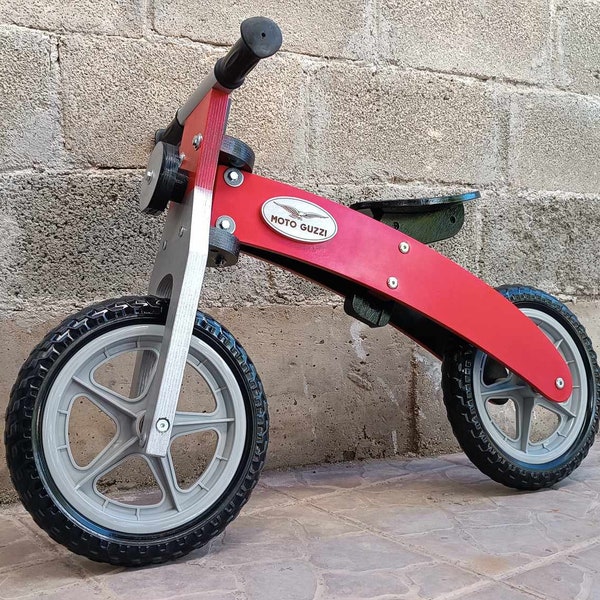 Moto Guzzi Balance Bike, gift for kids, cycling, children's gift, toddler toy