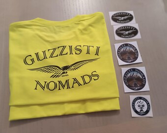 Guzzisti Nomads FLUORESCENT T-Shirt + Stickers