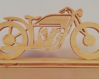 Harley Davidson Classic Motorcycle handcrafted wooden gift