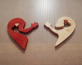 Together-Apart, heart symbol handmade decor