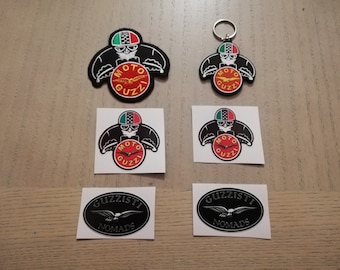 Cafe Racer Moto Guzzi Patch + Keyring + stickers