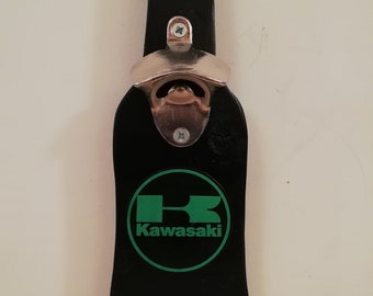 KAWASAKI black beer wall bottle opener