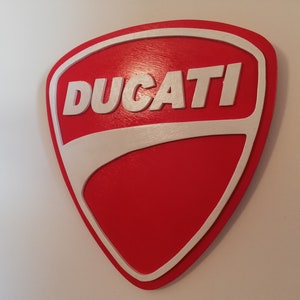 DUCATI SIGN BIG motorcycle wooden sign, fully handcrafted, cut and painted. Perfect gift and ornament, gift for him, gift for her