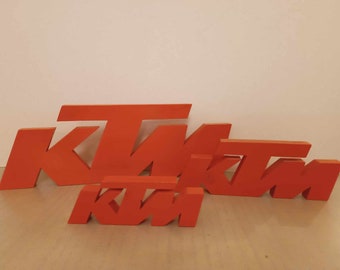KTM standalone handmade sign