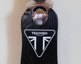 TRIUMPH BLACK beer bottle opener wall mount