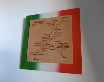 MOTO GUZZI Lake Como wall art hanging