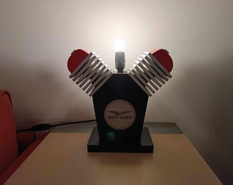 Original Moto Guzzi engine table lamp