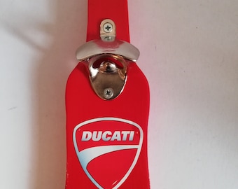 DUCATI RED motorcycle woodyfact handmade wooden beer bottle opener