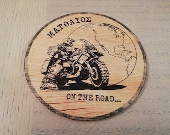 Personalized BMW GS adventure handcut beer coasters