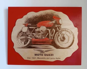 Artistic Moto Guzzi motorcycle sign