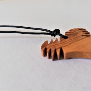 Handmade V2 ENGINE HEART pendant from Greek olive wood, olive wood necklace, olive wood jewelry, gift for her, gift for him