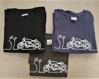 MOTO GUZZI Guzzisti Nomads cafe racer T-SHIRT