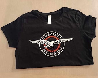 WOMEN's Guzzisti Nomads 2025 Gear logo T-SHIRT