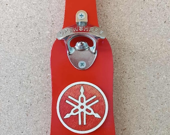 YAMAHA RED wooden bottle opener wall mount
