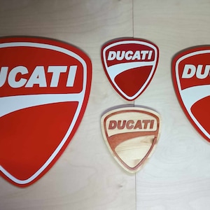 DUCATI WALL SIGN motorcycle wooden sign, fully handcrafted, cut and painted. Perfect gift and ornament, gift for him, gift for her