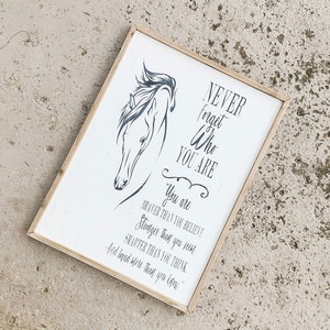 Farmhouse Country Wooden Sign / Horse Wooden Sign / Horse and Quote Rustic Sign