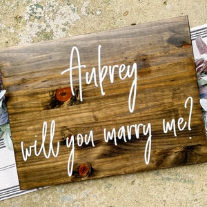 Personalized Will You Marry Me Sign/ Custom Proposal Signage/ Wedding Sign/ Marriage Proposal/ Backdrop Engagement/ Handmade Signage