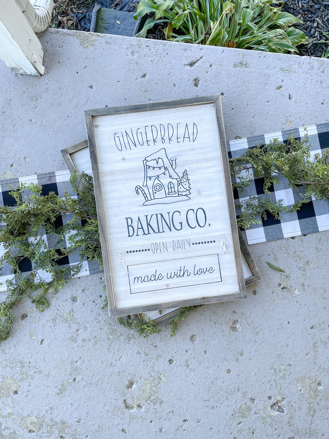 Gingerbread Sign Gingerbread Christmas Sign / Christmas Decor / Farmhouse Christmas ...