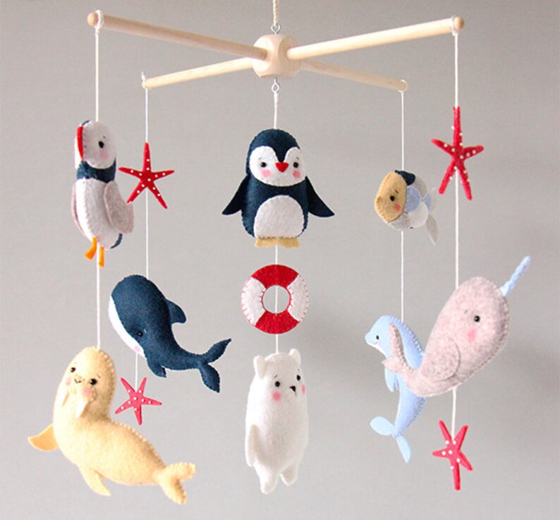 Ocean Baby Mobile Sea Creatures Crib Mobile Nautical Cot Etsy