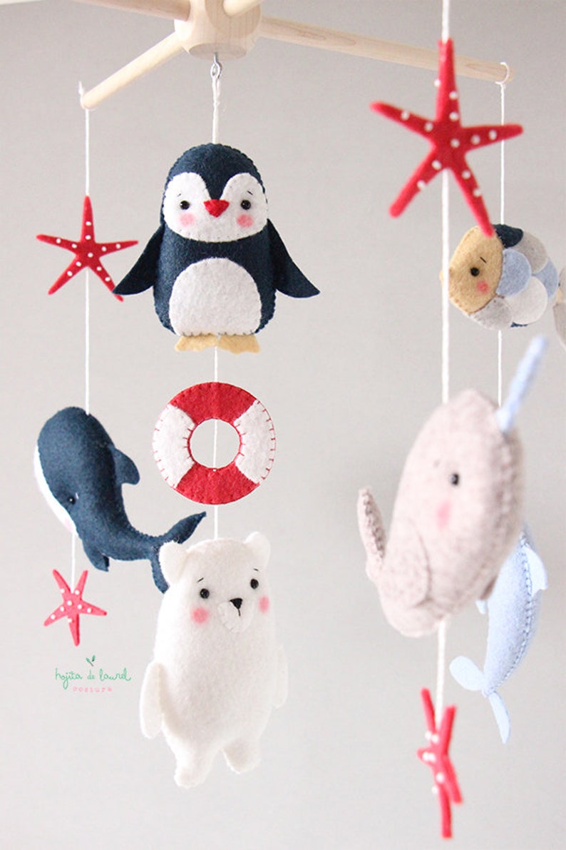 Download Ocean Baby Mobile Sea Creatures Crib Mobile Nautical Cot ...
