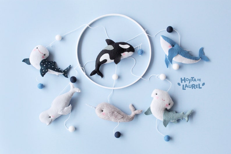 Ocean Baby Mobile Sea Creatures Crib Mobile Nautical Cot Etsy