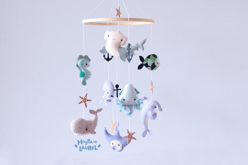 Ocean Baby Mobile Sea Creatures Crib Mobile Nautical Cot Etsy