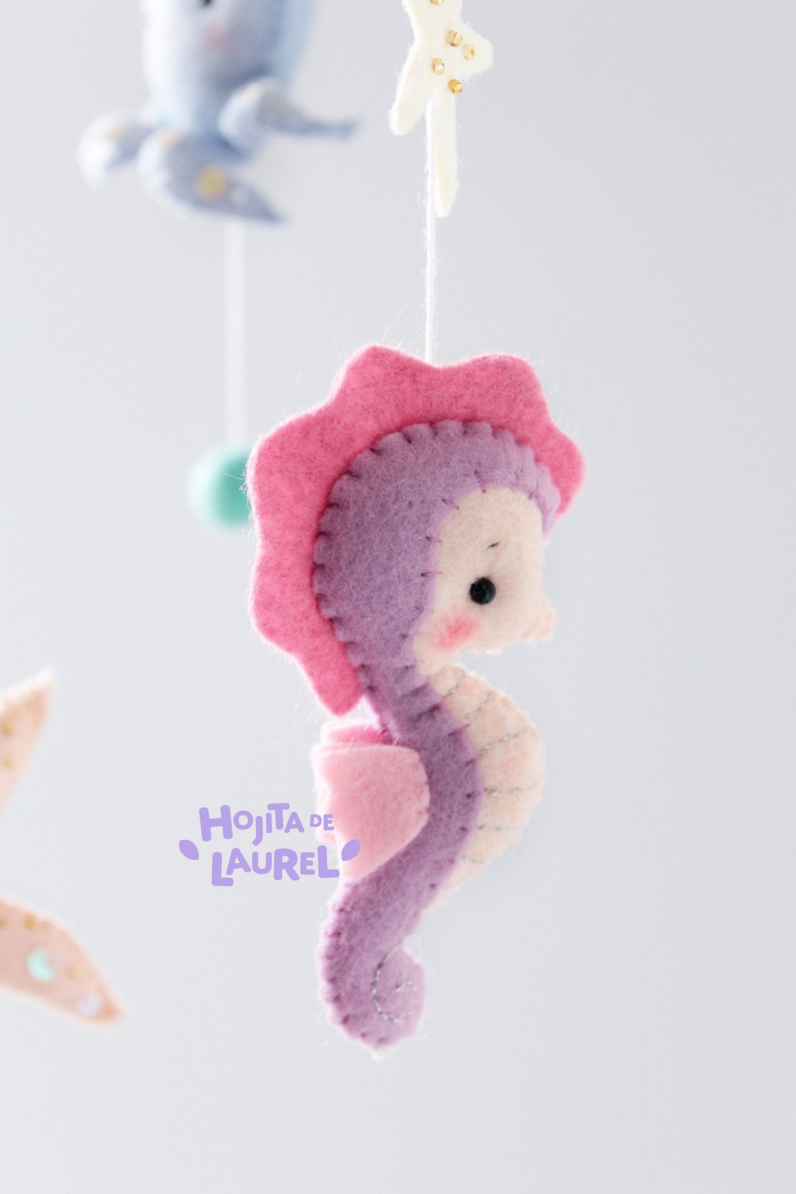 Mermaid Baby Mobile Ocean Crib Mobile Sea Creatures Cot Etsy