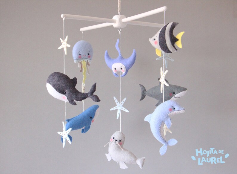 Ocean Baby Mobile Sea Creatures Crib Mobile Nautical Cot Etsy