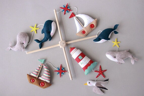 nautical cot mobile