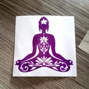 Yoga, Meditation, Buddha, Lotus, Vinyl Decal, Car Decal, Laptop Decal, Meditation Decal