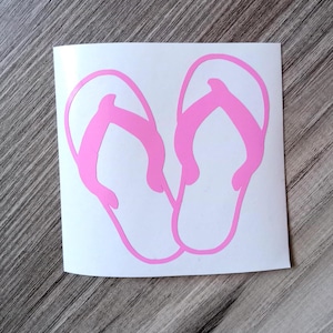 Flip Flops Decal - Vinyl Decal, Car Decal, Summer Decal