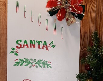 Christmas Porch Leaner Welcome Santa 2 ft.